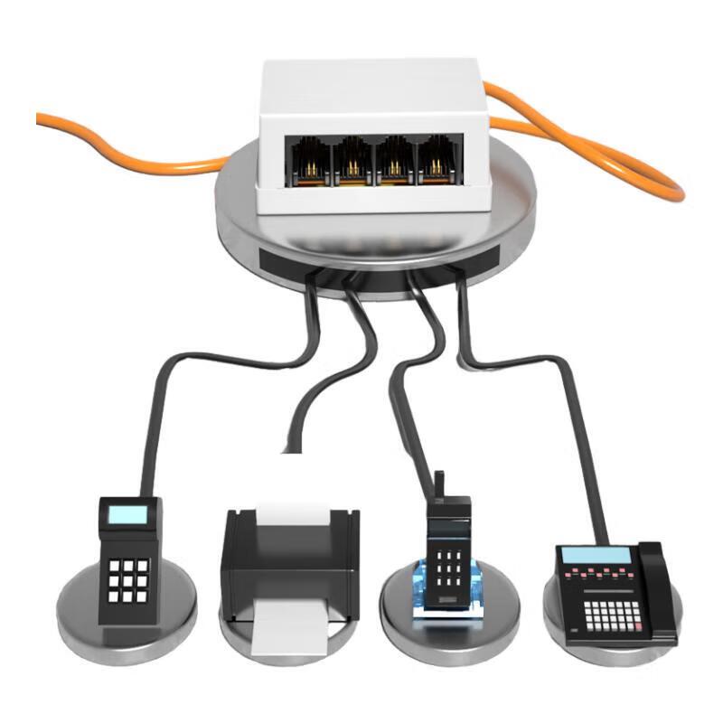 RJ45 to RJ11 1-to-4 Phone Line Splitter