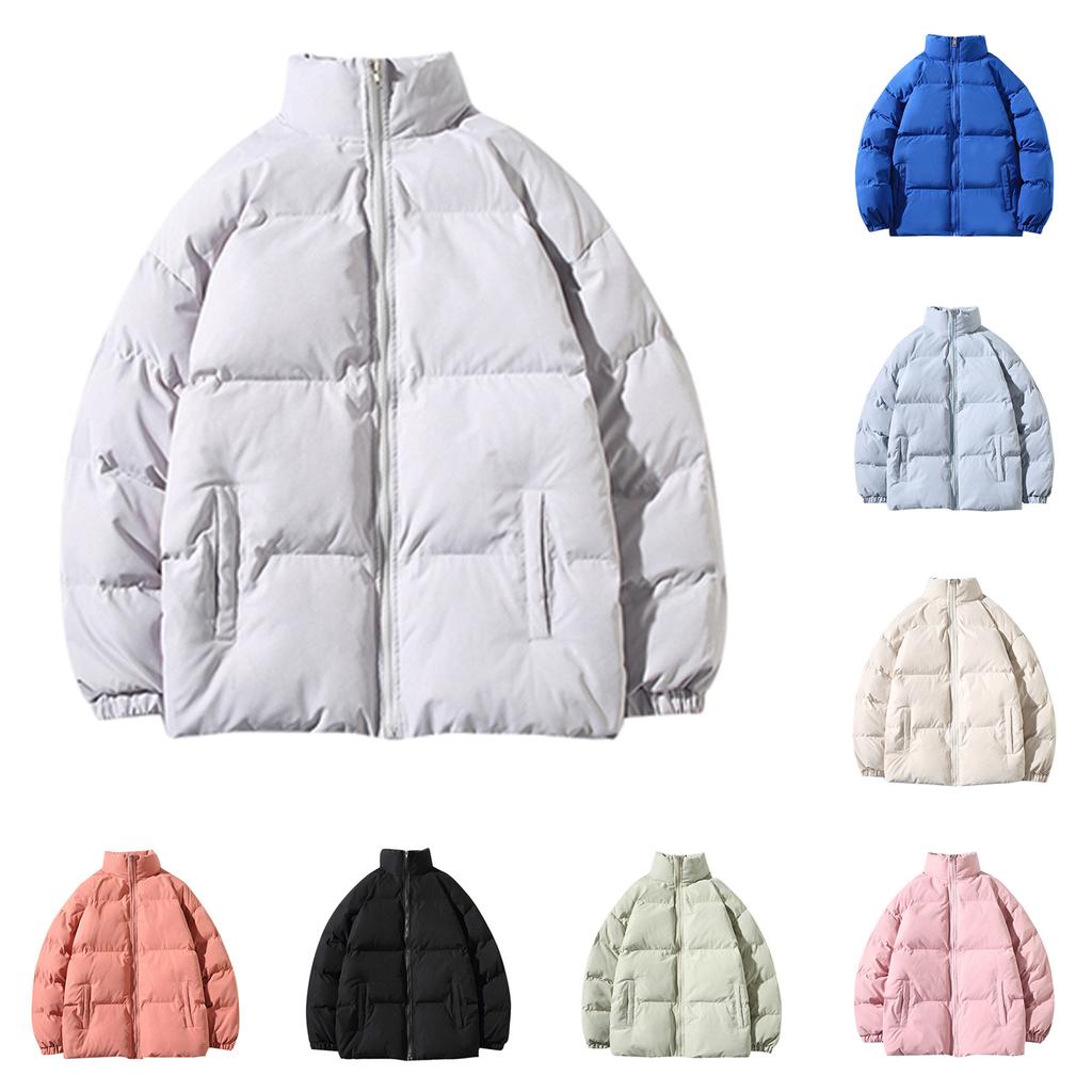 Down Cotton Jacket Light And Thin Stand Collar Loose Large Casual Down Jacket
