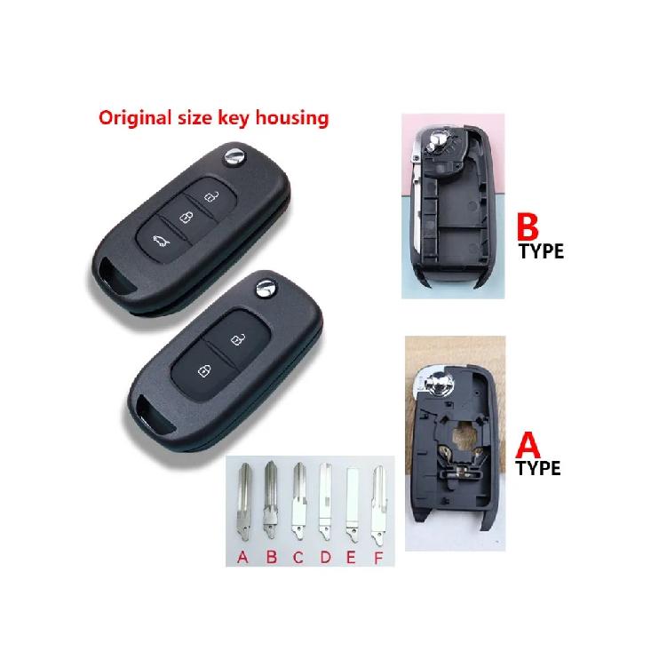 2 3 buttons Car Key Housing Fob Shell Remote Accessories for Renault Express Uit 2022
