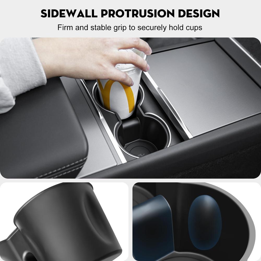 Cup Holder Insert for Tesla Model Y Juniper Model 3 2026 2026 Center Console Drink Limiter Holder Cup Coaster Mats Accessories