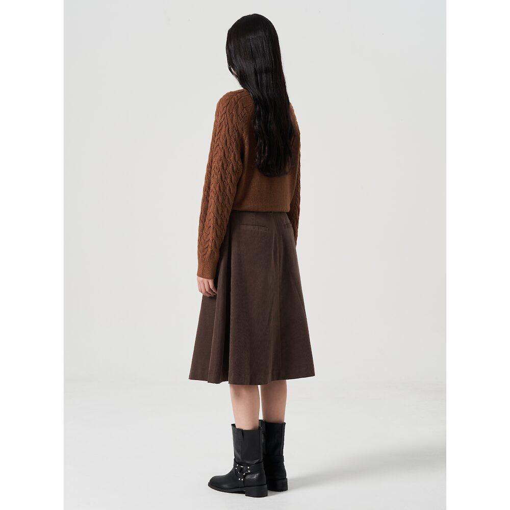 8SECONDS Embossed Jacquard Round Neck Pullover Brown