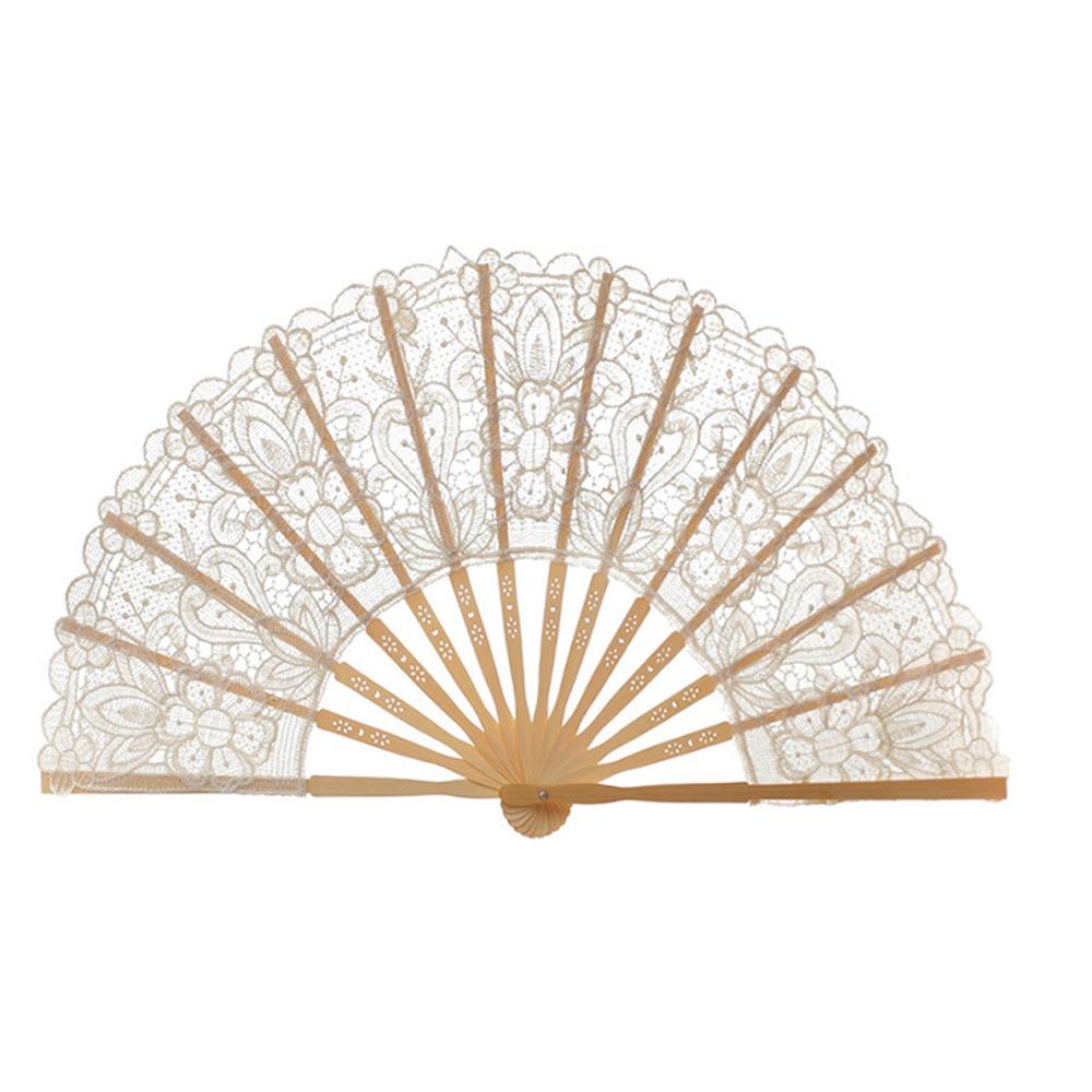 Винтажный ручной веер, элегантный прохладный веер, креативный кружевной складной веер для свадебной вечеринки, домашний декор