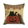Halloween Horror Pumpkin Print Pattern Cushion Cover Home Living Room Sofa Decoration Throw Pillow Cover 45x45cm