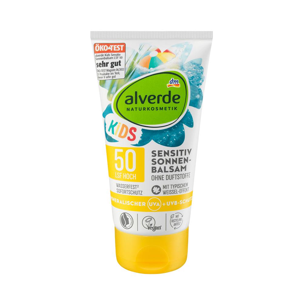 Alverde Солнцезащитный крем для детей LSF50 150 мл