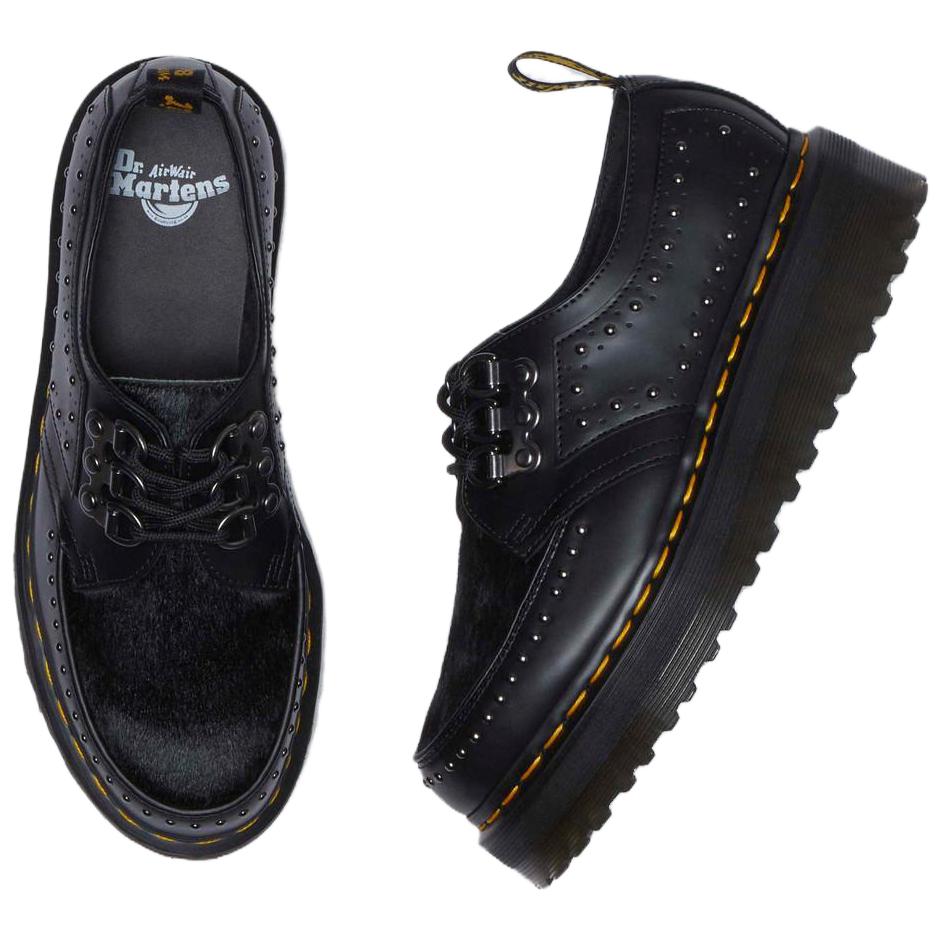 Dr. Martens Leather Comfortable Lace-Up Low-Top Casual Shoes Unisex Casual Shoes Black 32088001