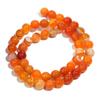 1 String Round Orange Stripe Crystal Agate Natural Stone Beads Loose Spacer Beads For Jewelry Making DIY Bracelet Necklace Ring