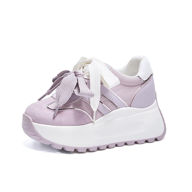 Внутреннее увеличение роста Обувь Форреста Гампа женская легкая 2025 весна и лето новая ретро цветовая гамма платформа повседневная обувь для моральной подготовки г