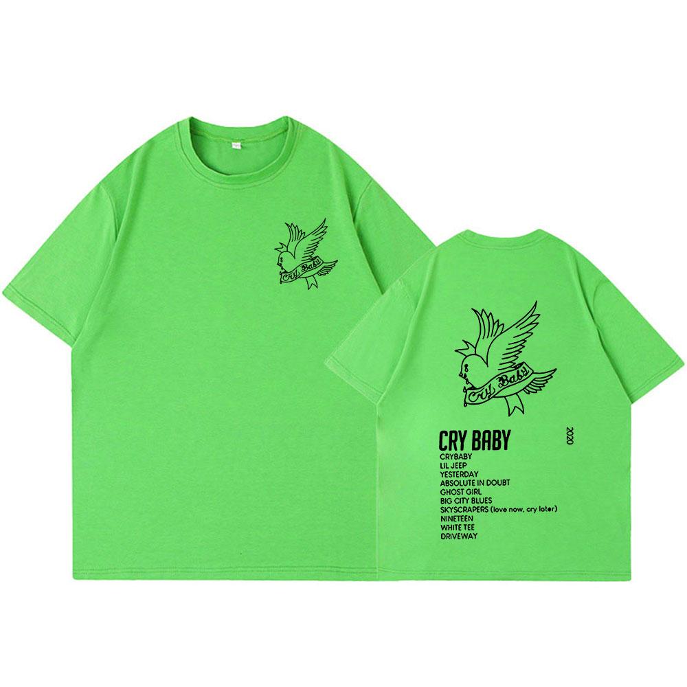 Rapper Lil Peep CryBaby Music Album T Shirt Unisex Women Fashion Hip Hop Short Sleeve Tshirt High Quality Oversized Cotton Tshirt