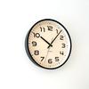 KATOMOKU plywood clock 23 Black wall clock with continuous second km-145BK hand, 304mm (quartz clock)