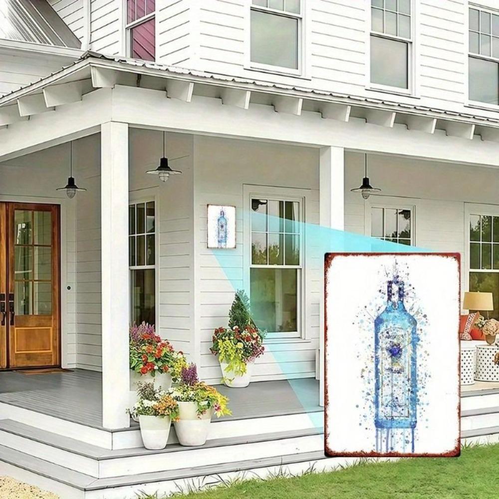 Металлическая настенная табличка Bombay Sapphire Gin 20x30см Декор для бара