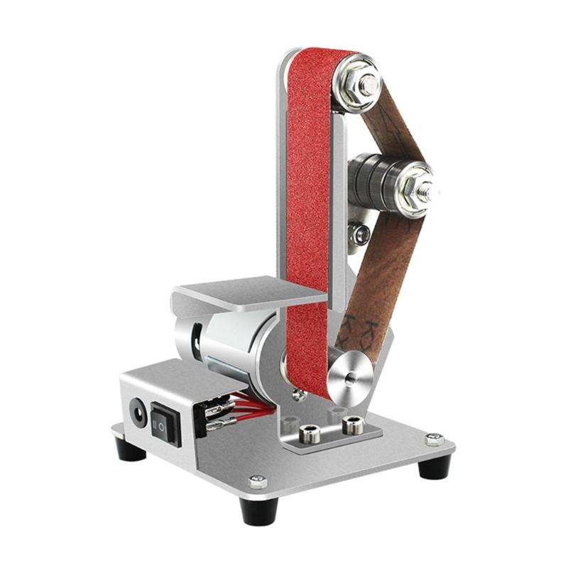 Компактный ленточный шлифовальный станок Малый инструмент для ленточной шлифовки Простой в эксплуатации для заточки и шлифовки с 7 настройками скорости