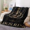 1Pc Elden Ring Print Flannel Blanket, High quality Comfortable for All Seasons, Home Decor, Warmth and Comfort, Perfect for Christmas Gifts