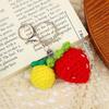 Artificial Crocheted Fruit Decorative Keychains Key Rings Key Chains Rings Holders Bags Pendants Key Holders Gift Accessories