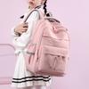 Студенческая школьная сумка, однотонный рюкзак для девочек, большой емкости
