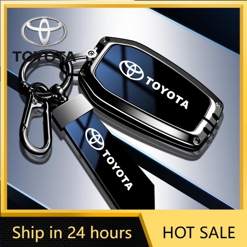 Чехол-сумка из сплава для автомобильного ключа Toyota Land Cruiser 200 Prado Crown TLK 200 Yaris Cross Hilux Innova Rav4 Fortuner Camry 55 50