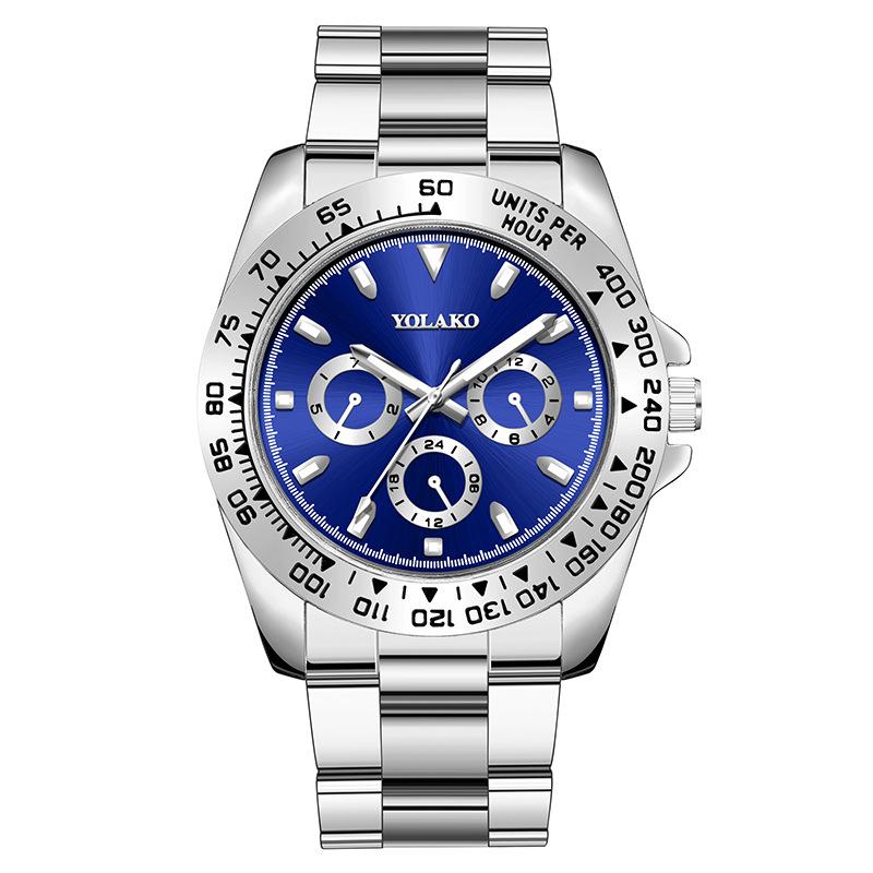 Золотые мужские часы мужские часы со стальным ремешком деловые часы светящиеся кварцевые цельные