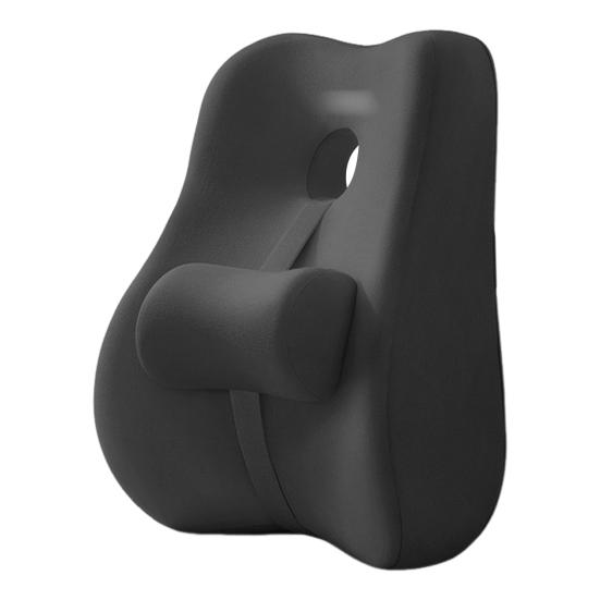 Подушка для поясничной поддержки Подушка для поддержки спины из пены с эффектом памяти Поясничная подушка для стула с регулируемым ползунком для офисного стула, компьютерного кресла, для долгих часов сидения