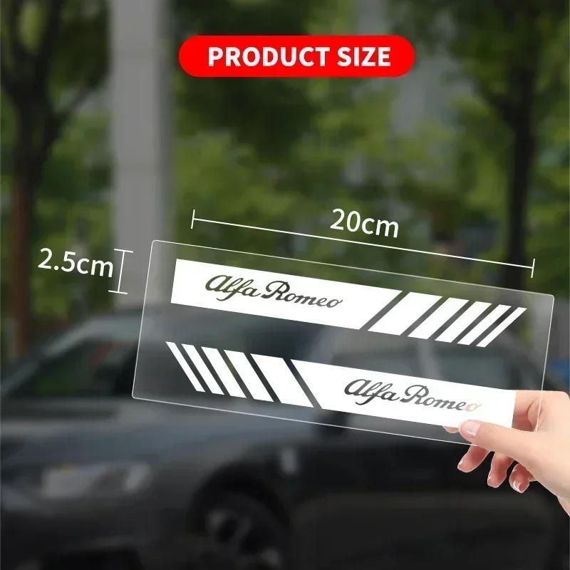 NPGYU1 2x Car Rearview Mirror Side Decal Stripe Sticker Vehicle Body Accessories for Alfa Romeo 4C 159 Spider Giulia Giulietta 156 147