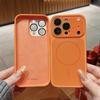 Роскошный чехол для телефона с защитой камеры из стекла для iPhone 17 16 15 14 13 Pro Max 17Pro Для Magsafe Магнитный Жидкий Силикон Мягкая Крышка