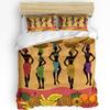 African Woman Dance Ethnic Culture Vase 3pcs Bedding Set For Bedroom Double Bed Home Textile Duvet Cover Quilt Cover Pillowcase