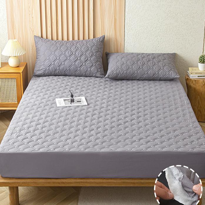 Цельный чехол на кровать Матовая ткань Стеганый наматрасник Водонепроницаемый наматрасник для кровати Наматрасник с защитой от клещей Без наволочки