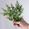 Plastic Artificial Eucalyptus Bouquet UV Resistant Lifelike Simulation Green Plants Non-Fading Handmade Faux Flower Bouquet