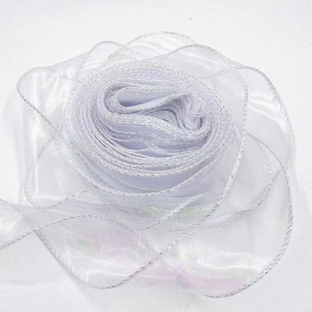 4cm Iridescent Wave Fishtail Yarn Ribbon for DIY Floral Gift Box and Baking Decoration