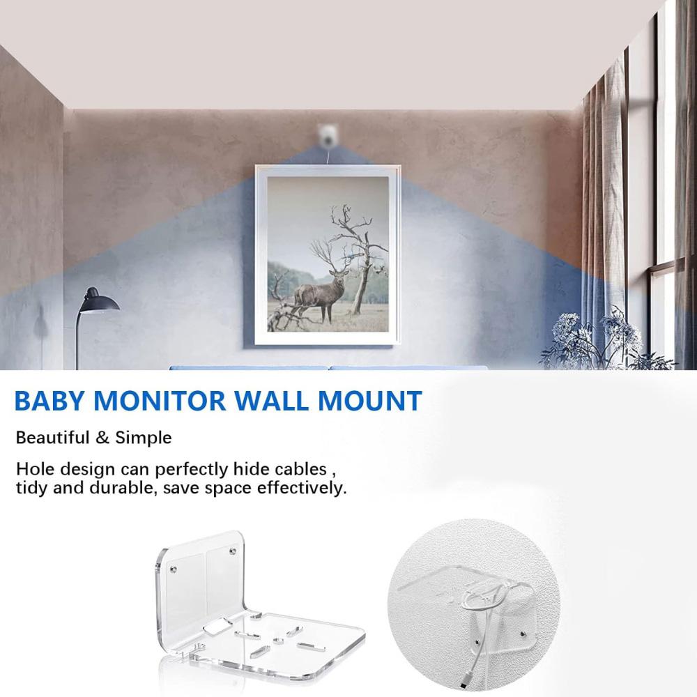 3 шт. Акриловая настенная полка Универсальные самоклеящиеся полки для монитора, камер, динамиков Маленькая плавающая полка для спальни, гостиной