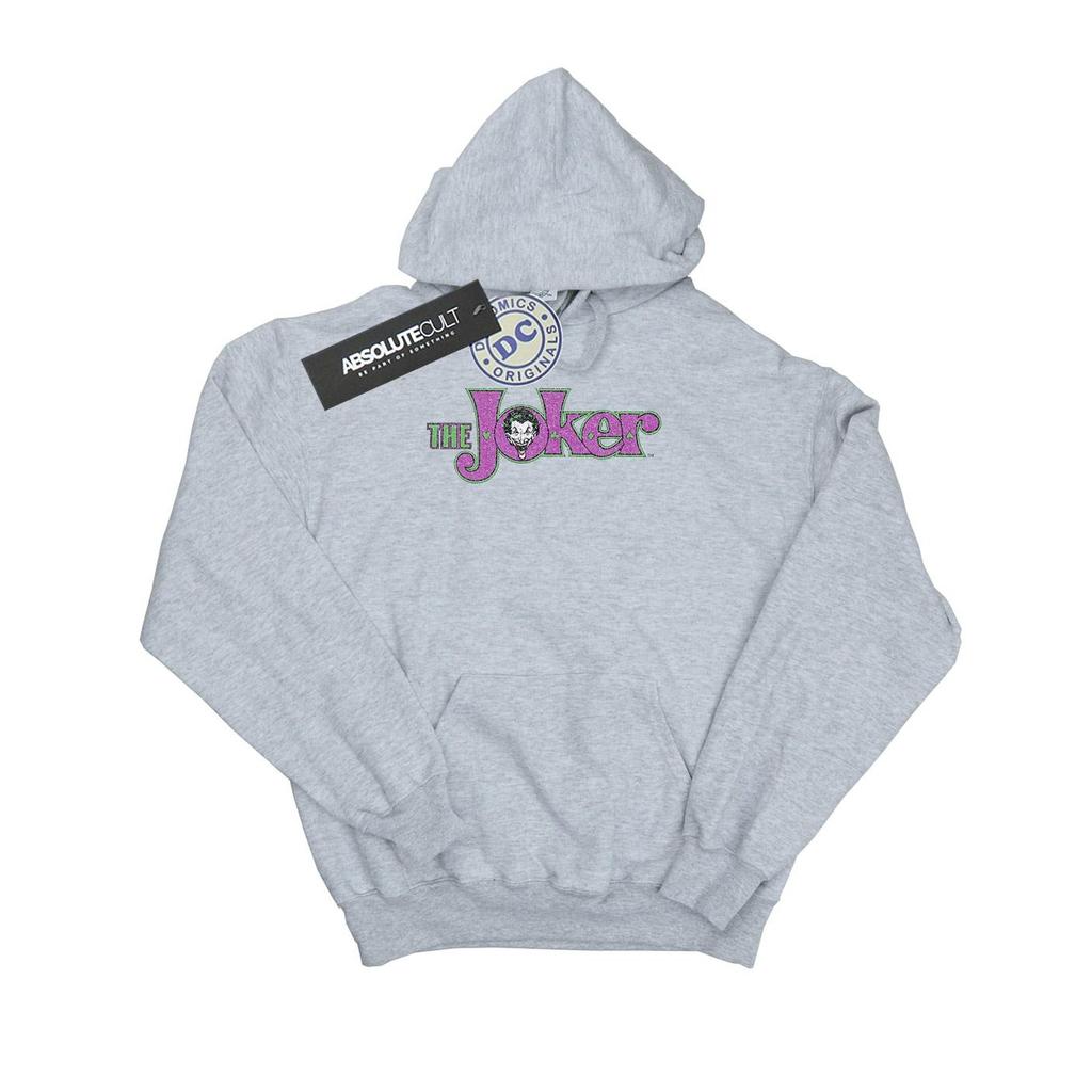 DC Comics Mens The Joker Crackle Logo Hoodie