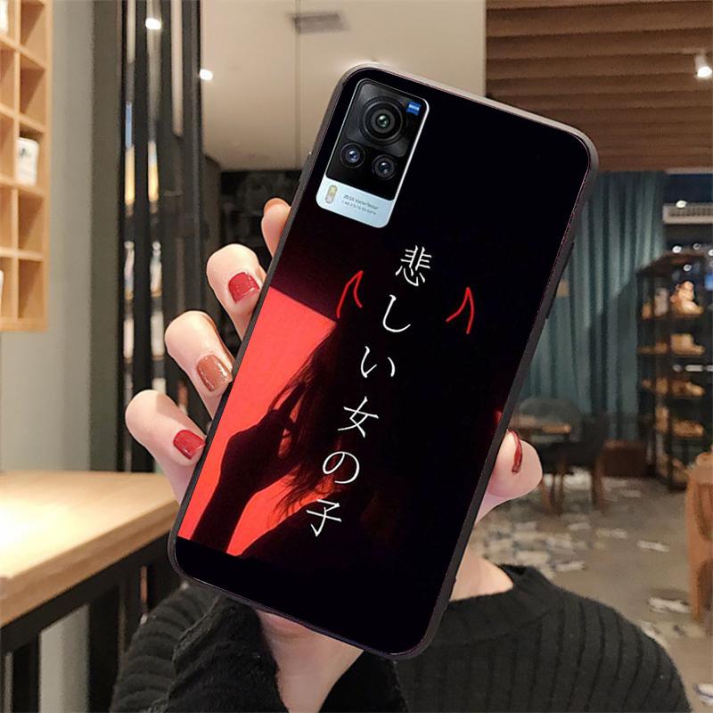 Чехол для телефона «Грустный японский аниме» для VIVO V21E V21 V23 V23E V2109 Y53S Y33S Y55 Y76 Y31 Y21 Y72 Y01 Y21S Y11S