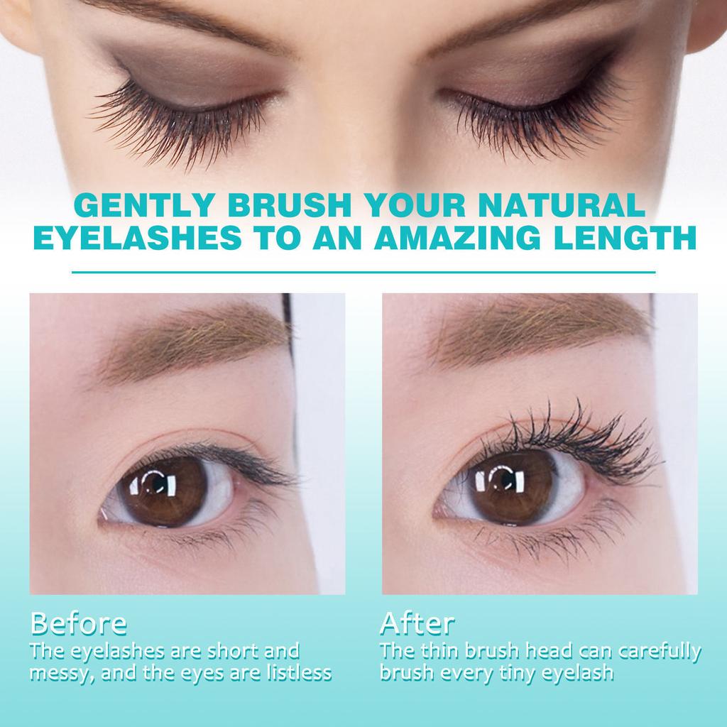 Eye Black 2-in-1 Eye Black Waterproof And Lasting Natural Lengthening And Thickening Effect