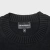 Мужской вязаный свитер Emporio Armani с круглым вырезом и логотипом-орлом