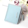 Small Wallets For Women Bifold Slim Coin Purse Zipper Id Card Holder - Blue