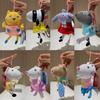 16-19CM Genuine Peppa Pig Bundle pocket 8 Friends Daddy Mammy Peppa George Plush Bahs Stuffed Dolls Pajamas Peppa Kids Gift