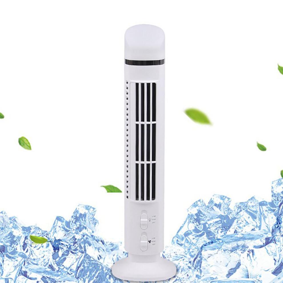 YANHAIGONG Oscillating Tower Fan, USB Mini Bladeless Desk Fan with Light, Portable Quiet Standing Fan