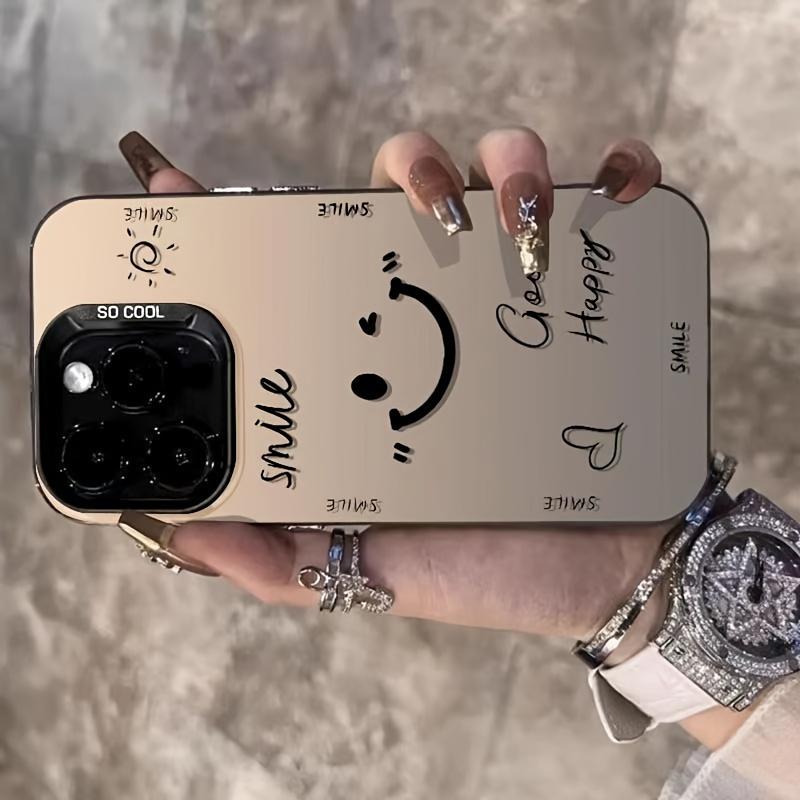 Простой и энергичный улыбающийся смайлик Чехол для телефона Для iPhone 11 12 13 14 15 16 17 XS XR X 12 13 Plus Pro Max SE серии