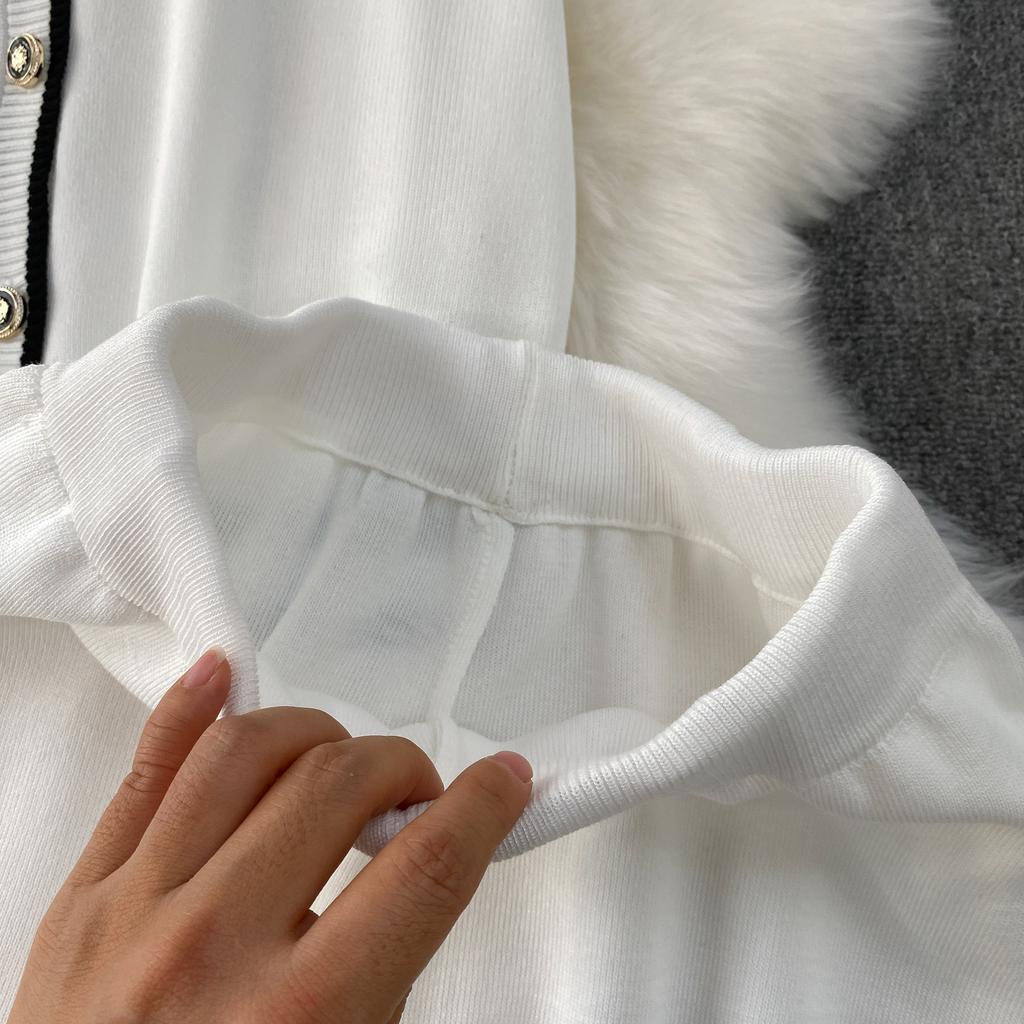 Летний женский вязаный свитер с камелией и бисером, спортивный костюм, короткий рукав, V-образный вырез, куртка, топ и брюки длиной до щиколотки, комплект из двух предметов