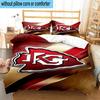 3pcs City Chiefs Emblem Printed Bedding Set Duvet Cover Closure Includes 1 Duvet Cover & 2 Pillowcases Bedding Sets Home Decor Gifts