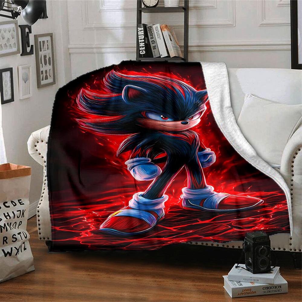 1pc Shadow Sonic Soft Skin-Friendly Flannel with Digital Printing, Various Sizes Available for Family, Friends, Birthday004