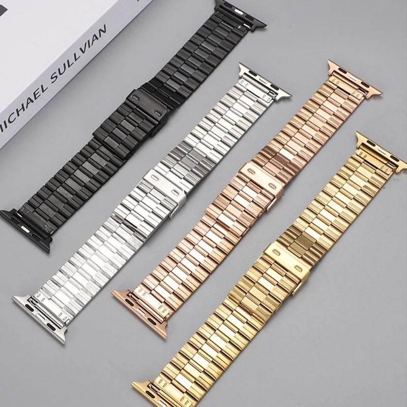 Stainless Steel Strap Bracelet for Apple IWatch Series 10 46m/42mm Ultra 2 49mm Watchband for IWatch 10 9 8 7 6 5 4 SE45mm 44mm 41mm 40mm 38mm