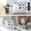 Case for MacBook Air 15 Inch 2025 2024 2023 M4 M3 M2, Non-Slip Hard Protection White and Black Butterflies Pattern