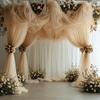2 шт. полиэфирное волокно сетка пряжа шифон подвесной декор свадебная арка драпировка свадебное украшение 0.75x8м