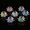 Crystal Lotus Flower Bicolor - Hue Reflection Glass Lotus Flower Feng Shui Home Decor Lucky Charm Crystal Figurine
