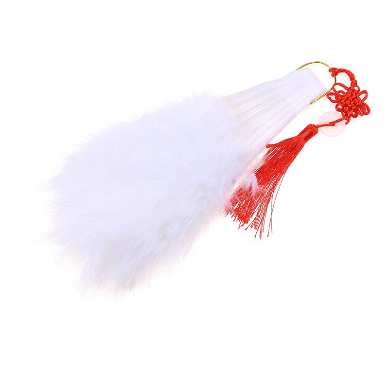Feather Fan Hand Fan Chinese Style Adult Cheongsam Walk Show Nostalgia Fan Portable Folding Fan Square Dance Performance Props Summer