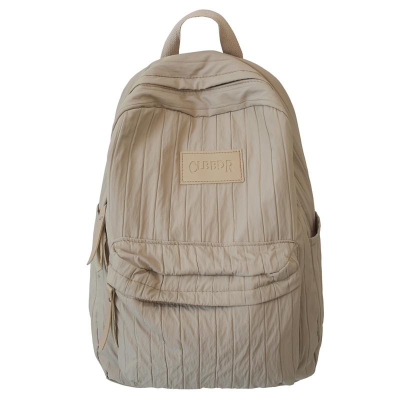 Женская школьная сумка, однотонный рюкзак большой вместимости, легкий дорожный рюкзак