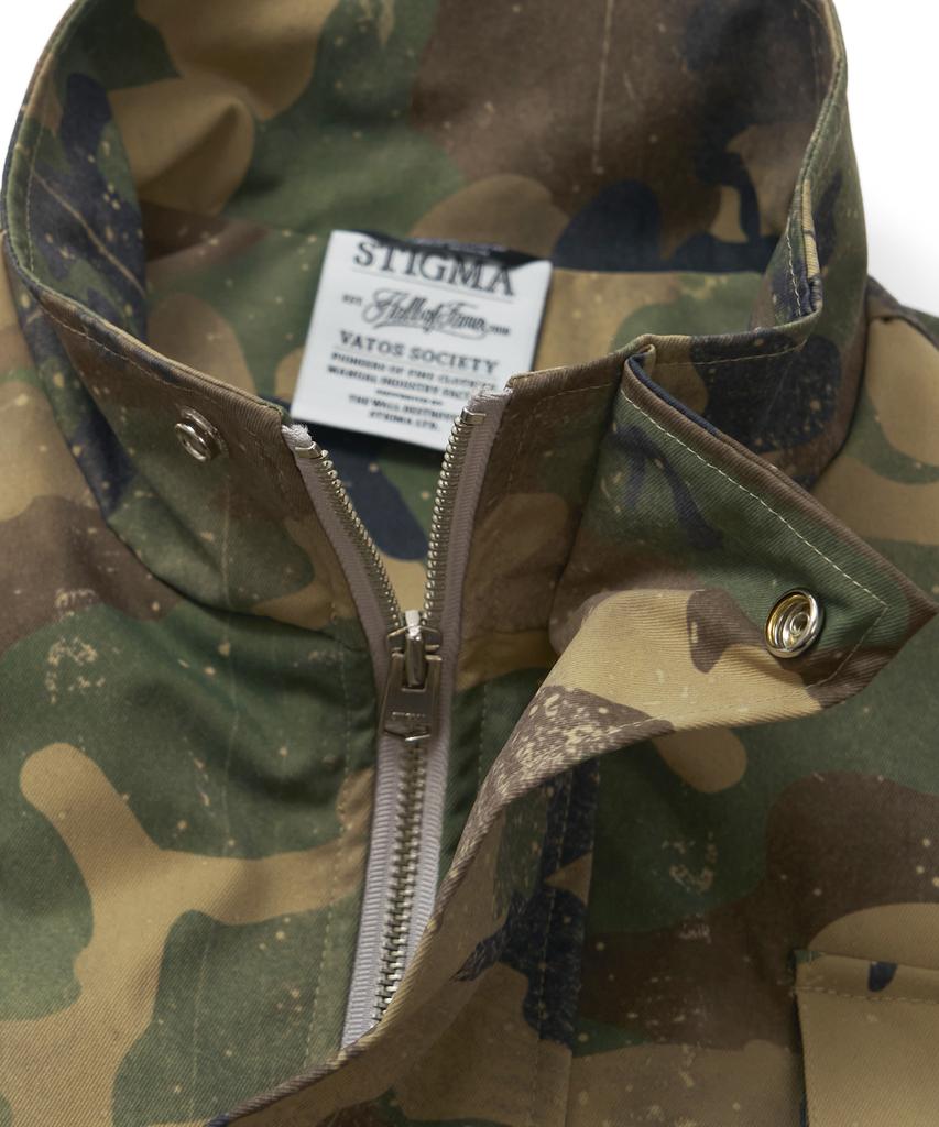 Stigma S56 Oversized Crop Military Jacket Camo