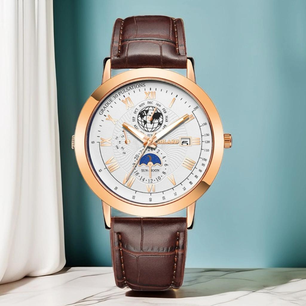 Лучший бренд роскошные мужские часы бизнес кварцевые часы календарь дата часы кожаные спортивные наручные часы для мужчин