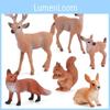 Изысканная ручная работа, имитация животного, набор моделей северного оленя, белки, рыжей лисы
