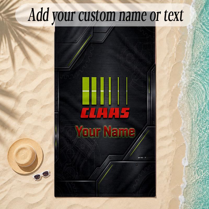 Beach TowelCLAAS Custom Name Text Personalized Soft Towel for Beach Pool Indoor Home Decor Gift