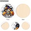 Halloween Wooden Welcome Sign with Dog & Pumpkin Pattern - Charming Figurine Ornaments - Ideal for Front Door, Wall, Room Decor